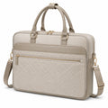 Borsa portadocumenti 40 x 8 x 30 cm in tessuto beige con tracolla regolabile per computer portatile