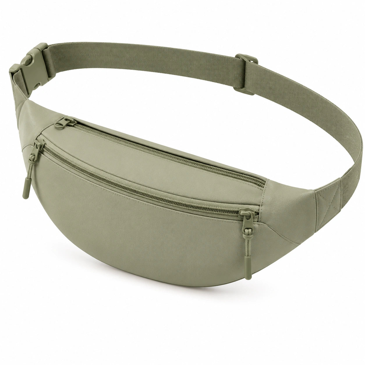 Marsupio 35 x 7 x 16 cm in tessuto sintetico verde oliva - cintura regolabile per uso quotidiano