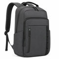 Zaino porta computer 30 x 15 x 45 cm in tessuto sintetico nero con scomparti multipli
