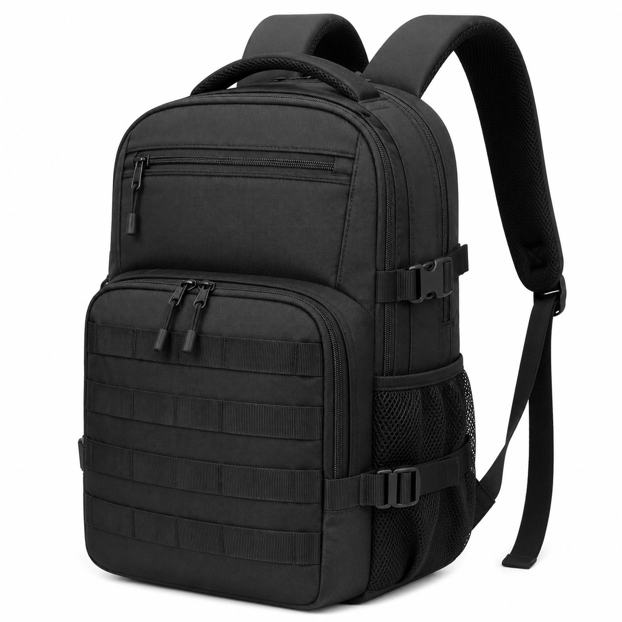 Zaino 32x20x48 cm nero in tessuto sintetico con tasche multiple per lavoro e viaggio