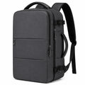 Zaino da viaggio 32 × 18 × 48 cm in tessuto sintetico nero con apertura a valigia